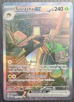 Pokemon Sinistcha ex 210/167 TwM Ultra Rare Full Art EX Holo Card 240 HP - Image 1