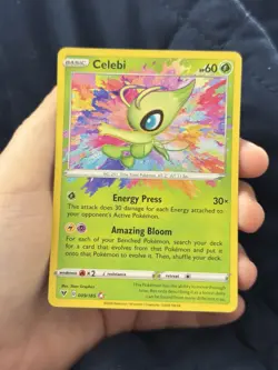 Celebi 009/185 Vivid Voltage Holo Foil Amazing Rare Pokemon Card - Image 1