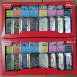 Pokemon Prismatic Evolutions 8 Mini-Tins with Promo Cards Costco 2-Pack IN HAND! - Image 1