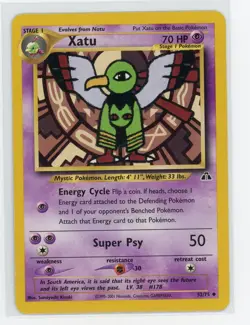 Pokemon TCG - Xatu 52/75 - Neo Discovery - Uncommon - Image 1