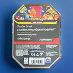 Pokemon TCG Mega Evolution Series Mega Charizard Tin w/ 4 Booster Packs 6+ - Image 2
