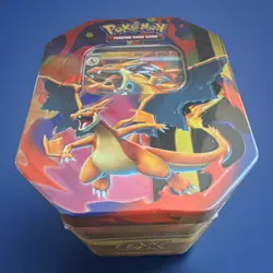 Pokemon TCG Mega Evolution Series Mega Charizard Tin w/ 4 Booster Packs 6+ - Image 4