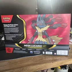 Pokemon TCG Mega Lucario EX Figure Collection Box Lucario English 6 Cards 2016 - Image 2