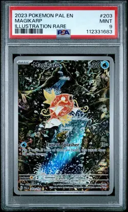 MAGIKARP 2023 POKEMON PALDEA EVOLVED ILLUSTRATION RARE 203/193 PSA 9 - Image 1