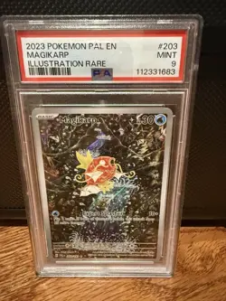 MAGIKARP 2023 POKEMON PALDEA EVOLVED ILLUSTRATION RARE 203/193 PSA 9 - Image 2