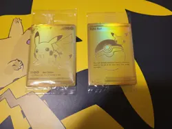 Pokemon Golden Pikachu V & Poke Ball 25th Anniversary Promo SWSH145 Sealed - Image 1