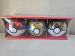Pokemon TCG Poke Ball Lot of 3 Balls- 9 Total Packs Trading Card Game Sealed NEW - Image 1