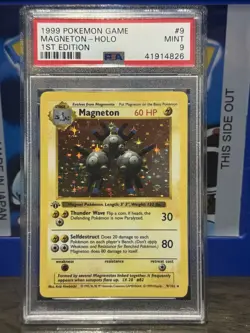 Magneton 1st Edition Holo PSA 9 1999 Pokemon Base Set Shadowless - Image 1