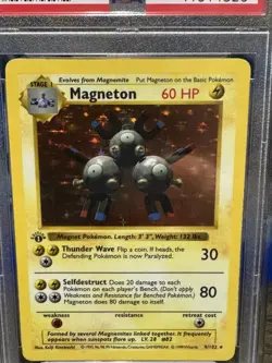 Magneton 1st Edition Holo PSA 9 1999 Pokemon Base Set Shadowless - Image 2