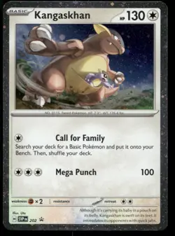 Kangaskhan (Cosmos Holo) 202 Holo Holo Rare Scarlet & Violet Promo Pokemon NM - Image 1