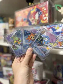First Partner Series 1 Turtwig Chimchar Piplup Promo Set 040 041 042 Pokemon TCG - Image 1