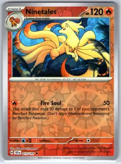 Ninetales 017/191 Uncommon Surging Sparks Pokemon Reverse Holo Near Mint - Image 1