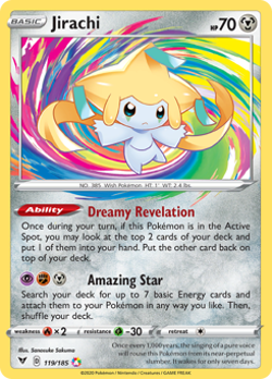 Jirachi 119 Vivid Voltage Amazing Rare Holo Near Mint Pokemon TCG - Image 1