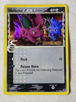 Played (LP) Nidoran - Reverse Holo #57 Dragon Frontiers Pokemon TCG - Image 1