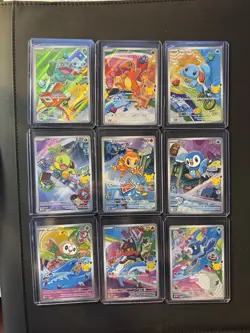 Pokemon TCG First Partner Illustration Collection Kanto Series 1 Full Set of 9 - Image 1