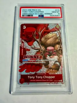 2024 One Piece Tony Tony.Chopper TNMT Pack Oct-Dec-Winner PSA 10 OP04-010 - Image 1