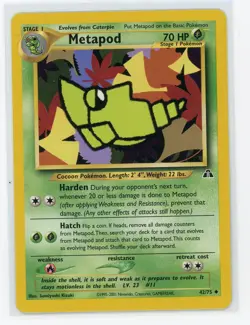 Pokemon TCG - Metapod 42/75 - Neo Discovery - Uncommon - Image 1
