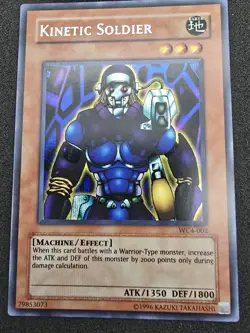 Yugioh Kinetic Soldier WC4-002 Prismatic Secret Rare Promo Konami 2004 - Image 2