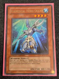 Yugioh Elemental Hero Ocean JUMP-EN013 Ultra Rare Limited Edition LP - Image 1