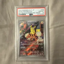 2023 POKEMON JAPANESE SV-P PROMO #098 DETECTIVE PIKACHU PSA 10 - Image 5