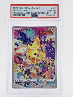 PSA 10 2022 POKEMON JAPANESE S-P FA FULL ART PIKACHU PROMO SWSH SWORD SHIELD 323 - Image 1