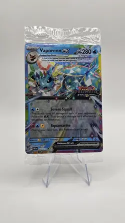 Pokemon TCG - Vaporeon ex - Prismatic Evolutions Promo 023/131 Stamped Sealed - Image 1