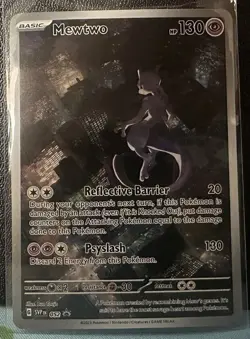 Pokemon Mewtwo TCG Illustration Rare Promo SVP 052 Near Mint Condition - Image 1