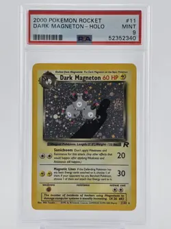 PSA 9 2000 POKEMON TEAM ROCKET DARK MAGNETON HOLO MINT 11/82 - Image 1