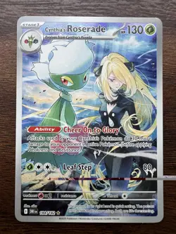 Pokemon TCG Cynthia's Roserade 184/182 Sv10: Destined Rivals Illustration Rare - Image 1