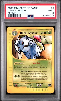 2003 Pokemon Best Of Game Promo Dark Ivysaur #6 PSA 9 MINT - Image 1