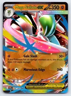 Mega Gallade ex 048/086 Double Rare ME04: Chaos Rising Pokemon Near Mint - Image 1