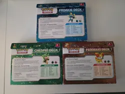 Pokemon Froakie, Chespin, Fennekin Kalos Starter Set's w/ 3 Legendary Treasures - Image 2