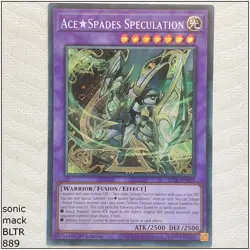 Ace Spades Speculation - BLTR-EN039 -Secret Rare 1st Edition Yugioh - Image 1