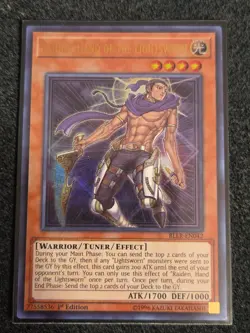 Yugioh Raiden, Hand of the Lightsworn BLLR-EN042 Ultra Rare 1st Ed NM - Image 1