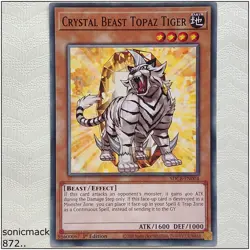 Crystal Beast Topaz Tiger - SDCB-EN004 - Common 1st Edition Yugioh - Image 1
