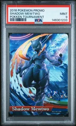 PSA 9 MINT SHADOW MEWTWO AMIIBO BONUS CARD POKKEN TOURNAMENT POKEMON - Image 1