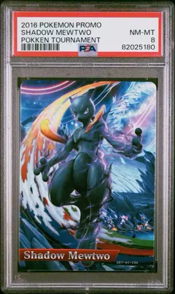 PSA 8 MINT SHADOW MEWTWO POKKEN TOURNAMENT POKEMON PROMO CARD G5518 - Image 1