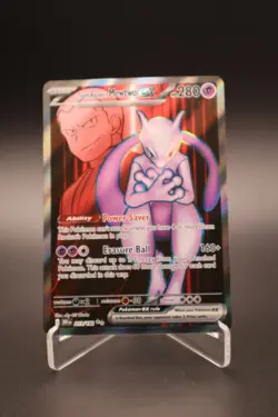 Team Rocket's Mewtwo ex 213/182 Destined Rivals Pokemon TCG Card NM - Image 1
