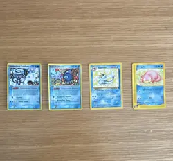 Pokemon TCG EX Team Magma vs Team Aqua 4 Card Lot Castform Vaporeon EN E-Reader - Image 1