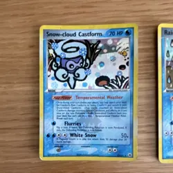 Pokemon TCG EX Team Magma vs Team Aqua 4 Card Lot Castform Vaporeon EN E-Reader - Image 2