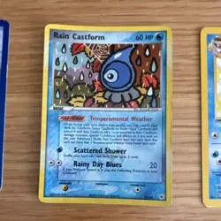 Pokemon TCG EX Team Magma vs Team Aqua 4 Card Lot Castform Vaporeon EN E-Reader - Image 5