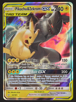 2019 Pikachu & Zekrom GX 33/181 Tag Team Team Up Pokemon TCG Trading Card Game - Image 1