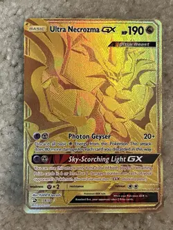 Pokemon TCG Ultra Necrozma GX Dragon Majesty Holo Card 78/70 Secret Rare - Image 1