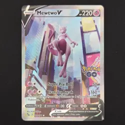 Pokemon TCG Card Mewtwo V 072/078 Pokemon Go Alternative Art Holo - NM- - Image 1