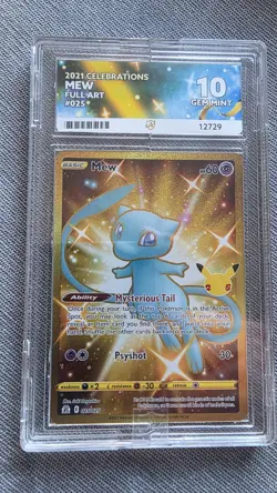 Mew Full Art Celebrations Secret Rare Card 025/025 Ace 10 - Image 1