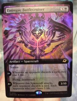 Entropic Battlecruiser 332 FOIL EXTENDED ART Edge of Eternities MTG Card Game NM - Image 1