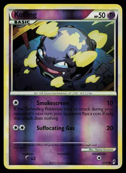 Pokemon Card - Koffing Call of Legends 60/95 Common Reverse Holo - Image 1