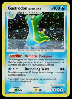 Pokemon Card - Gastrodon East Sea Secret Wonders 8/132 Holo Rare - Image 1