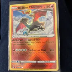 Radiant Charizard Pokemon GO Holo Radiant Basic Card English 027/159 - Image 1