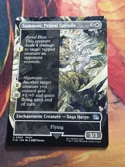 Summon: Primal Garuda - Borderless Final Fantasy MTG - Image 2